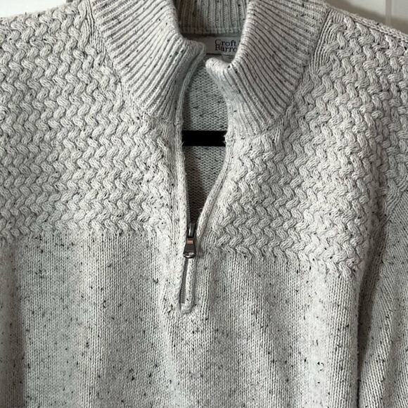 CROFT & BARROW Mens Mock Neck Cream 1/4 Zip pullover Sweater Sz XL - Picture 3 of 7